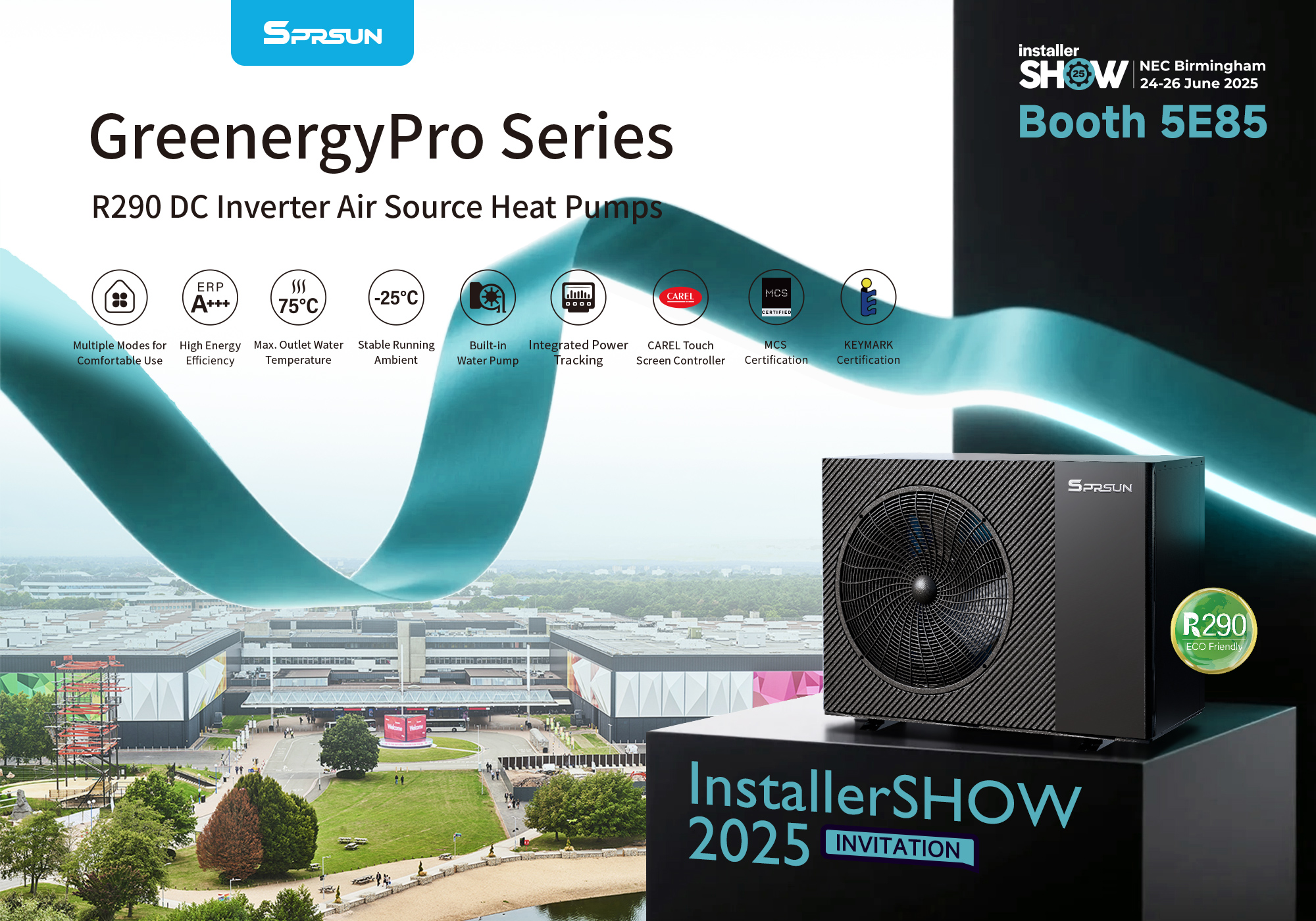 R290 DC -omvormer Luchtwarmtewarmtepomp