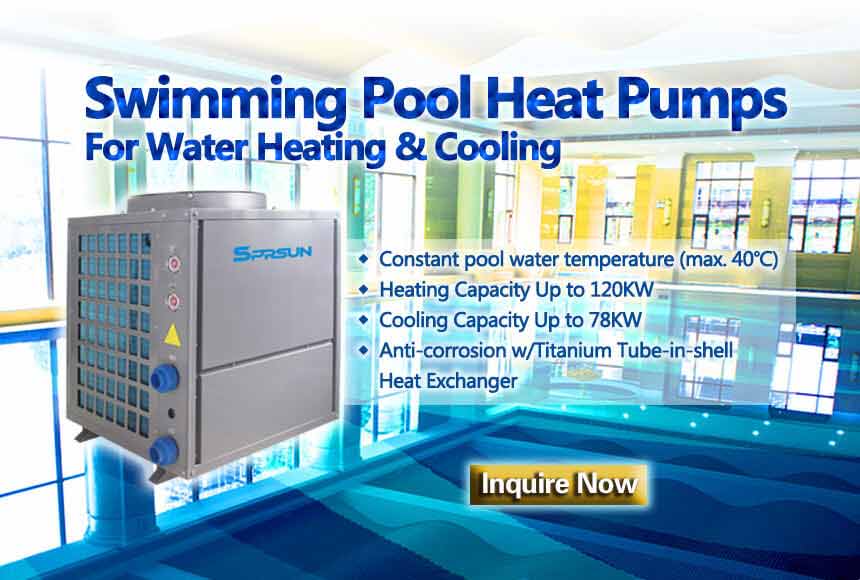 Zwembadwarmtepompen voor waterverwarming en -koeling
