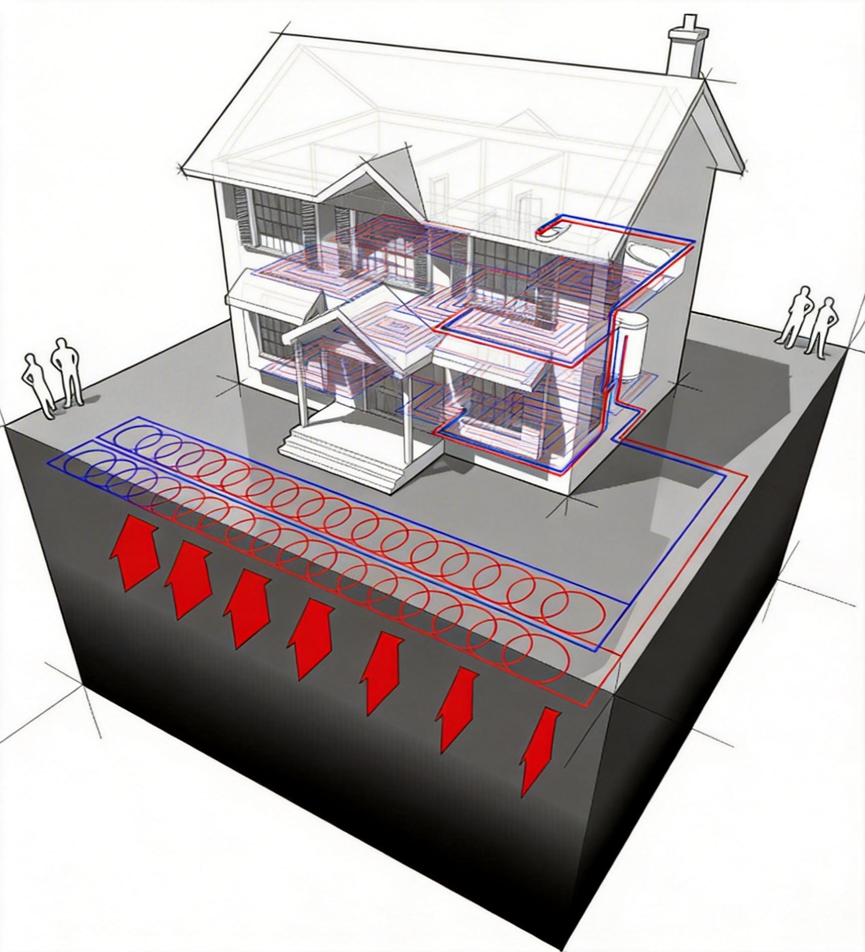 Aardwarmtepompdiagram